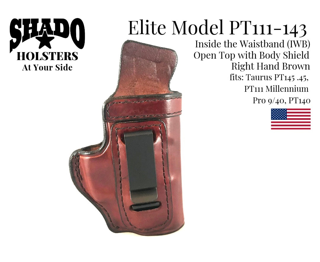 SHADO Leather Holster USA Elite Model 110A Right Hand Brown Colt Commander 4" 